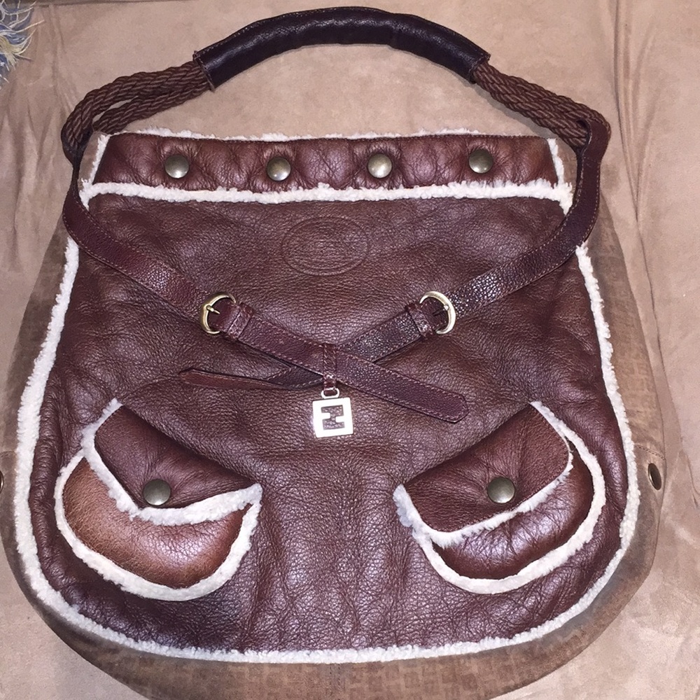 FENDI VINTAGE BROWN BAG🎉HP - Picture 2 of 8